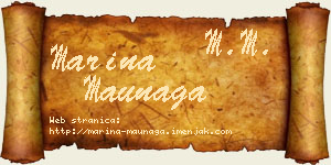 Marina Maunaga vizit kartica